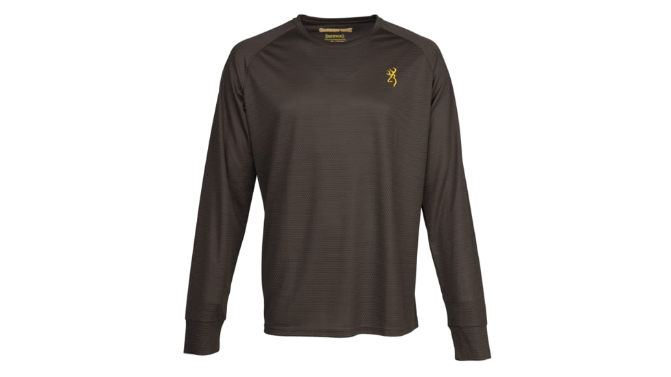 Browning Tech Long Sleeve T-Shirt - Mens, 3XL, Major Brown, 3011749806