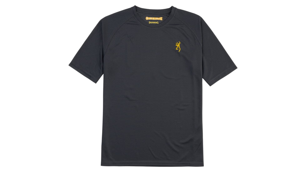 Browning Tech Short Sleeve T-Shirt - Mens, Medium, Carbon, 3011667902