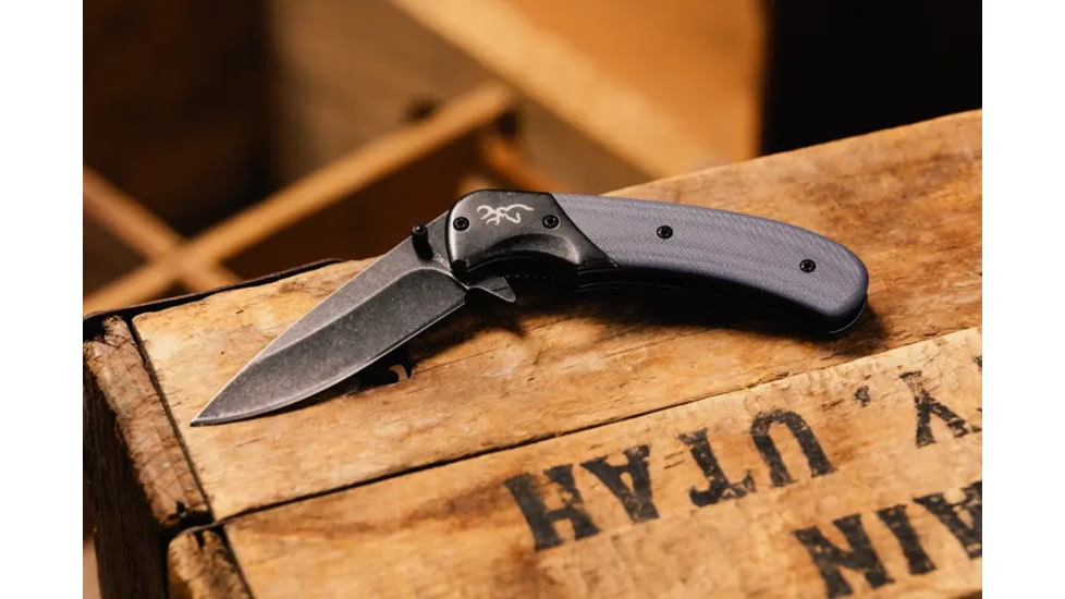 Browning The Range Folding Knife, 2.75in, 7Cr17Mov, Drop Point, Alloy Handle, N, 3220365