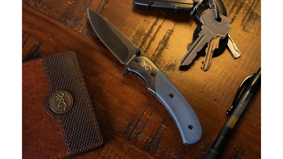 Browning The Range Folding Knife, 2.75in, 7Cr17Mov, Drop Point, Alloy Handle, N, 3220365