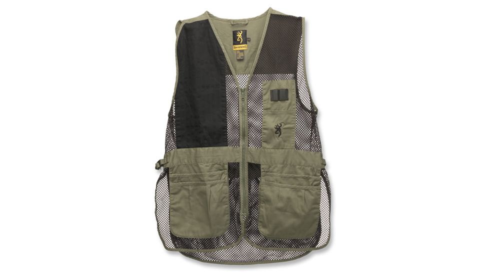 Browning Trapper Creek Mesh Shooting Vests, Sage/Black, XL, Right Hand 3050265404