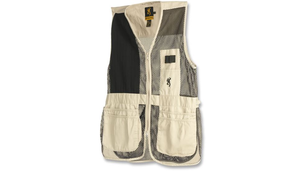 Browning Trapper Creek Mesh Shooting Vests, Sand/Black, XL, Right Hand 3050262804