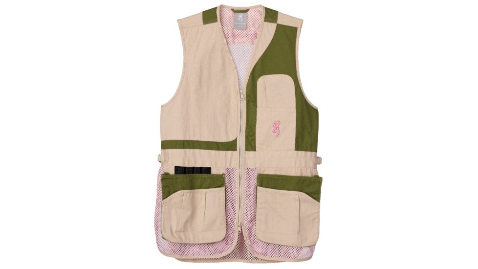 Browning Trapper Creek Vest - Women's, Sage/Tan/Pink, Small, 3050695401