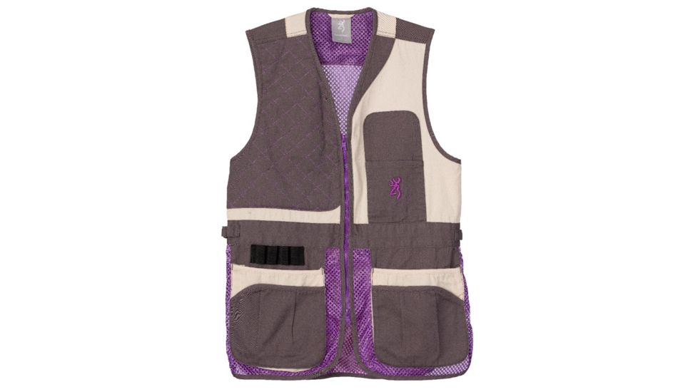 Browning Trapper Creek Vest - Women's, Cream/Plum/Gray, Medium, 3050696702