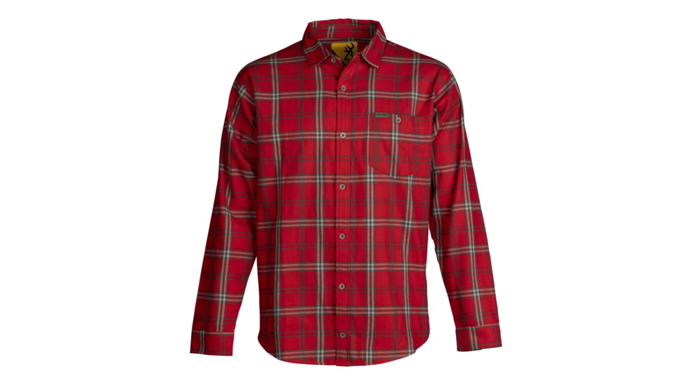 Browning Upland Flannel Shirt - Men's, Red, Small, 3012736101