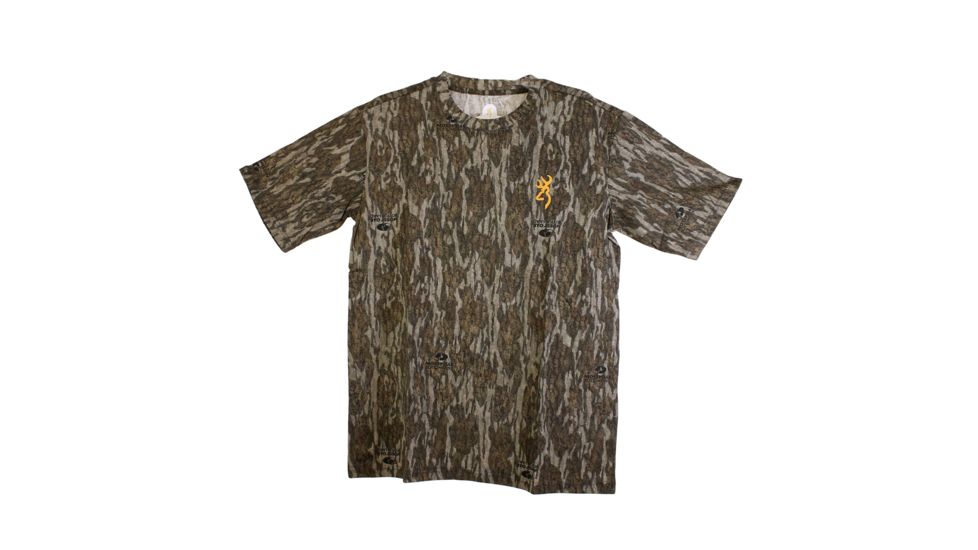 Browning Wasatch Short Sleeve Shirt - Mens, Mossy Oak Bottomlands, Large, 3017811903