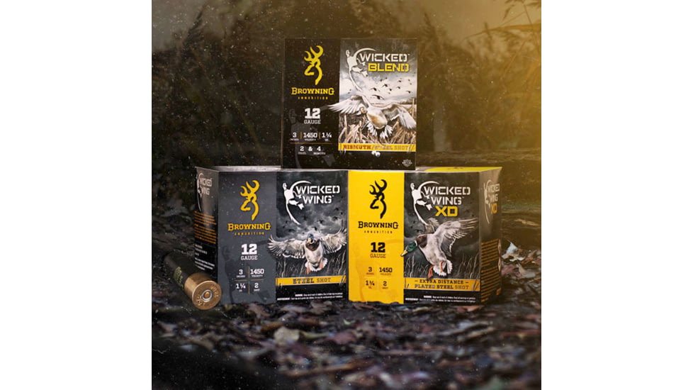 Browning Wicked Blend 12 Gauge 1 1/2 oz 3.5in #2 Centerfire Shotgun Ammo, 25 Rounds, 2, B193431242