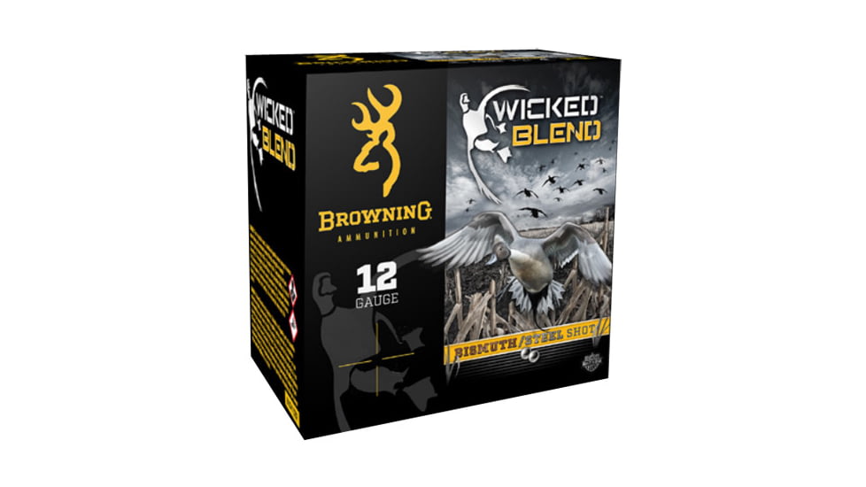 Browning Wicked Blend 12 Gauge 1 1/2 oz 3.5in #2 Centerfire Shotgun Ammo, 25 Rounds, 2, B193431242