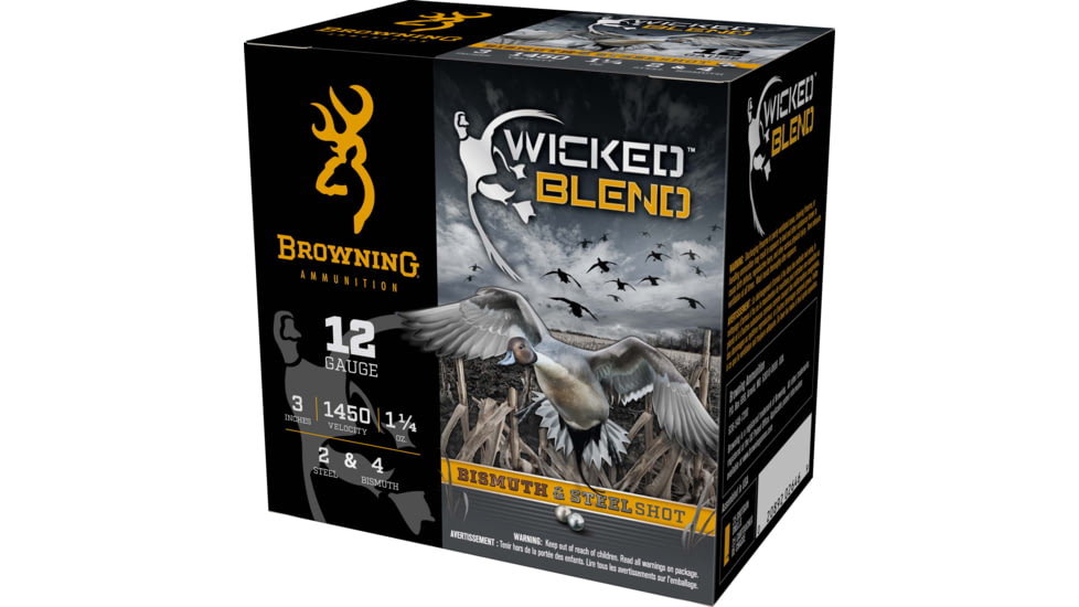 Browning Wicked Blend 12 Gauge 1 1/4 oz 3in #2 Centerfire Shotgun Ammo, 25 Rounds, 2, B193431232