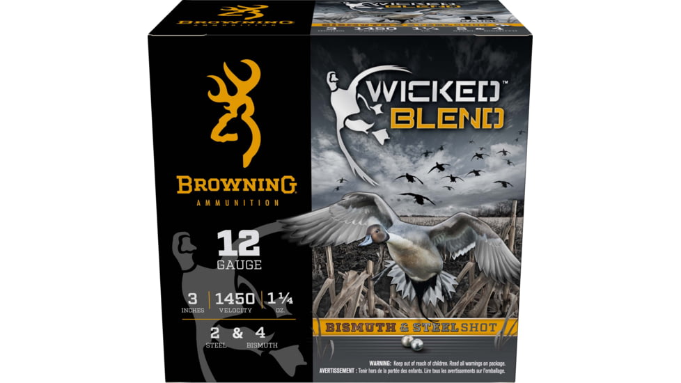 Browning Wicked Blend 12 Gauge 1 1/4 oz 3in #2 Centerfire Shotgun Ammo, 25 Rounds, 2, B193431232