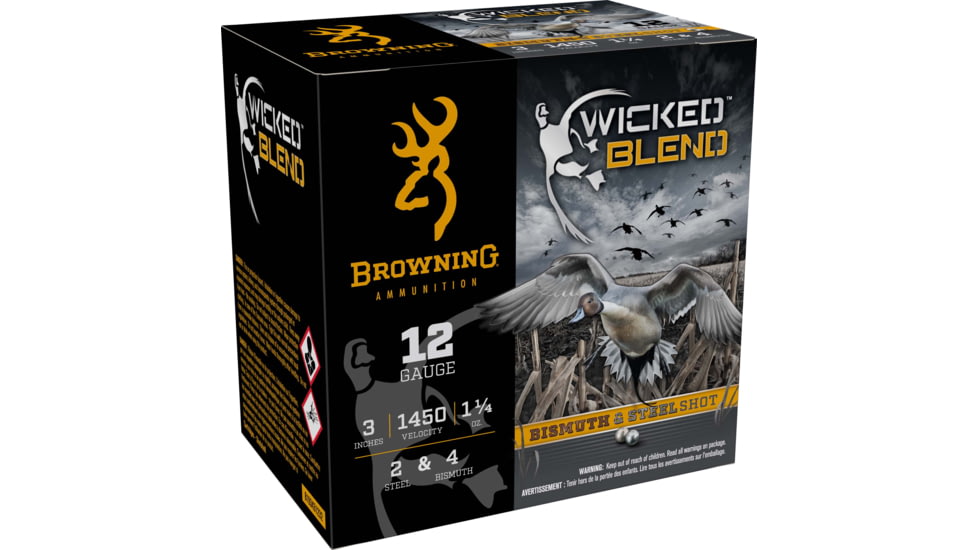 Browning Wicked Blend 12 Gauge 1 1/4 oz 3in #2 Centerfire Shotgun Ammo, 25 Rounds, 2, B193431232