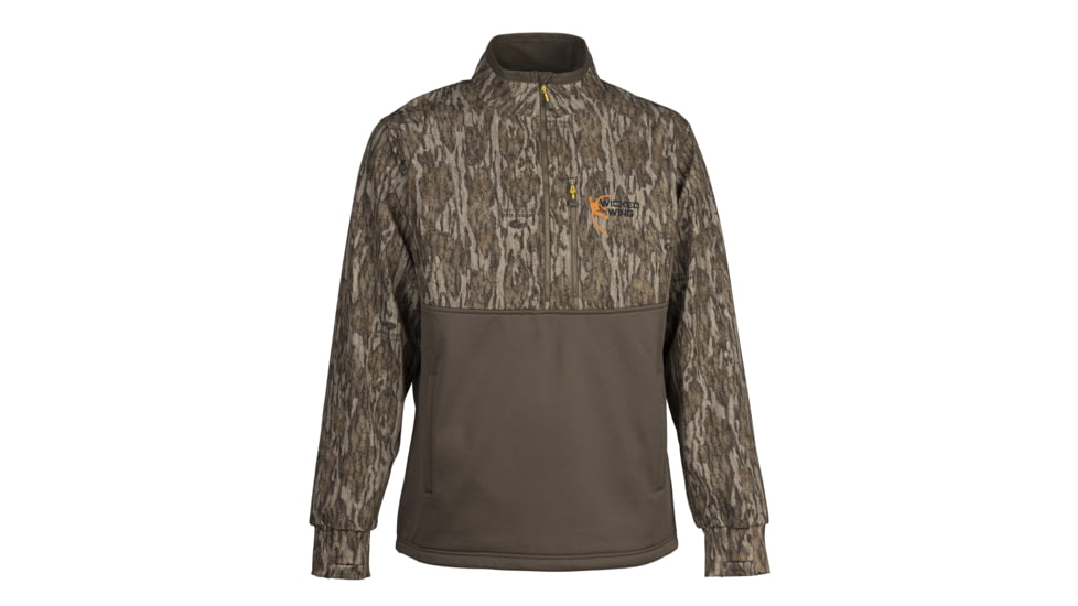 Browning Wicked Wing 1/4 Zip Smoothbore Pullover - Mens, Extra Large, Mossy Oak Bottomland, 3012471904
