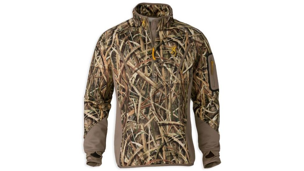 Browning Wicked Wing Smoothbore 1/4 Zip Top,Mossy Oak Shadow Grass Blades,S 3016152501