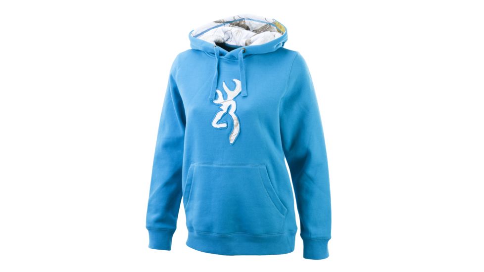 Browning Womens Buckmark Camo Sweatshirt, Algiers Blue, Small A000145140402