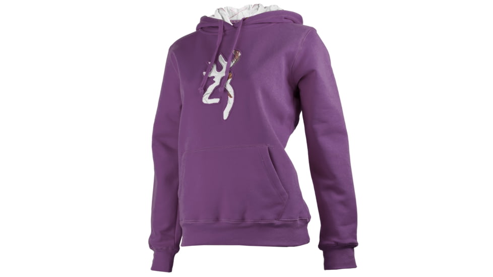 Browning Womens Buckmark Camo Sweatshirt, Sunset Purple, M BRI020004.298352.M