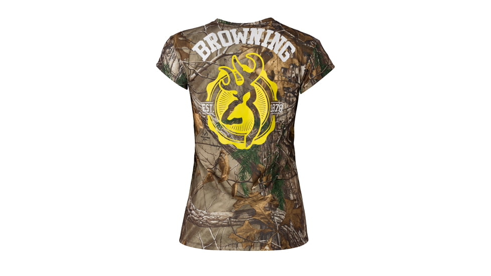Browning Womens Stamped T-Shirt, Rtx, Small, 3017702401