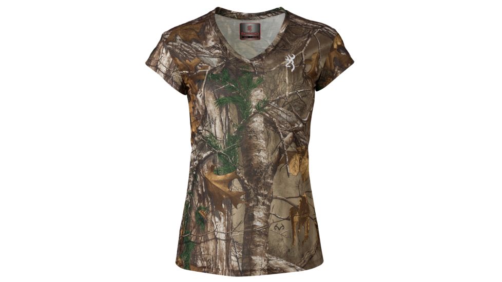 Browning Womens Stamped T-Shirt, Rtx, Small, 3017702401