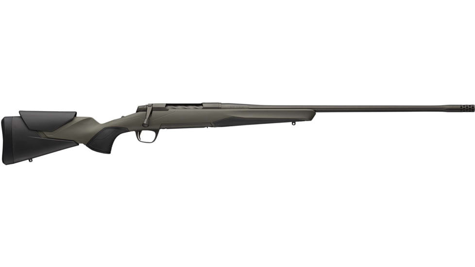 Browning X-Bolt 2 Speed Bolt Action Rifle, 6.5mm Creedmoor, 22in Sporter Contour Fluted 5/8x24 TPI Barrel, 1-8, Synthetic Green Stock, Black, 036065282-FRRMPG