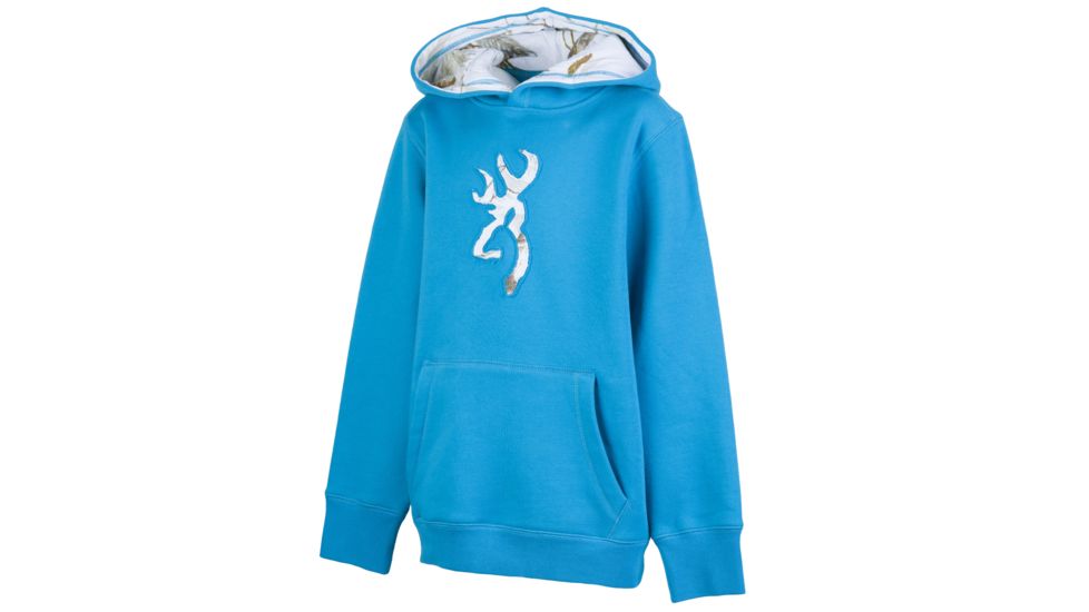 Browning Youth Buckmark Camo Sweatshirt, Algiers Blue, Extra Large A000178540405