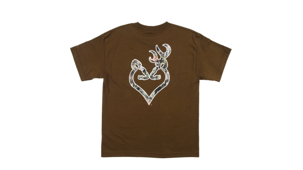 Browning Youth MO Country Buckheart S,S Tee, Coffee, Small A000230020102