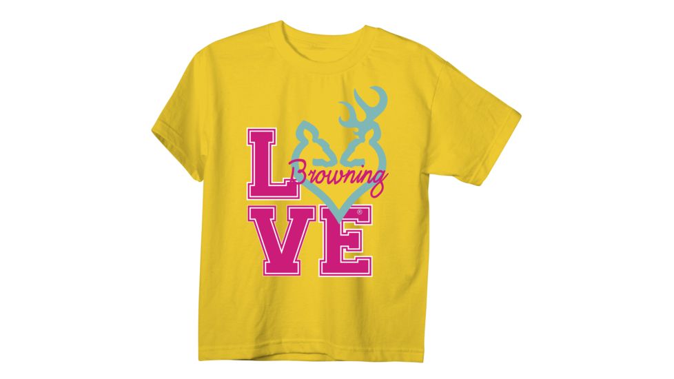 Youth Graphic Varsity Buckheart Short Sleeve T-Shirt, Yellow