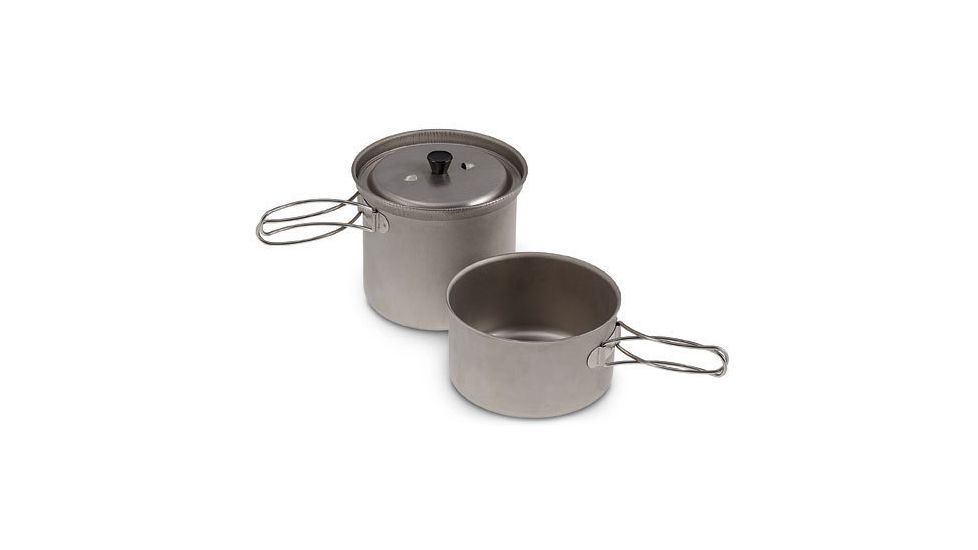 Brunton Hard Anodized Aluminum Cooking Set - Two Pots and Lid IBCOOKSET