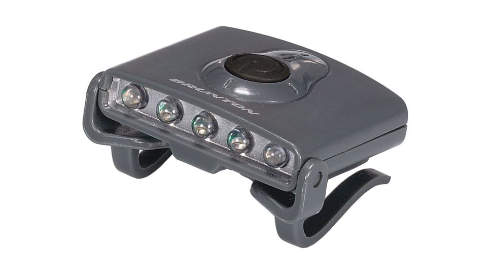 Brunton Hatclip Task Light, 3 White LED, 2 Green LED, Grey F-CLIP
