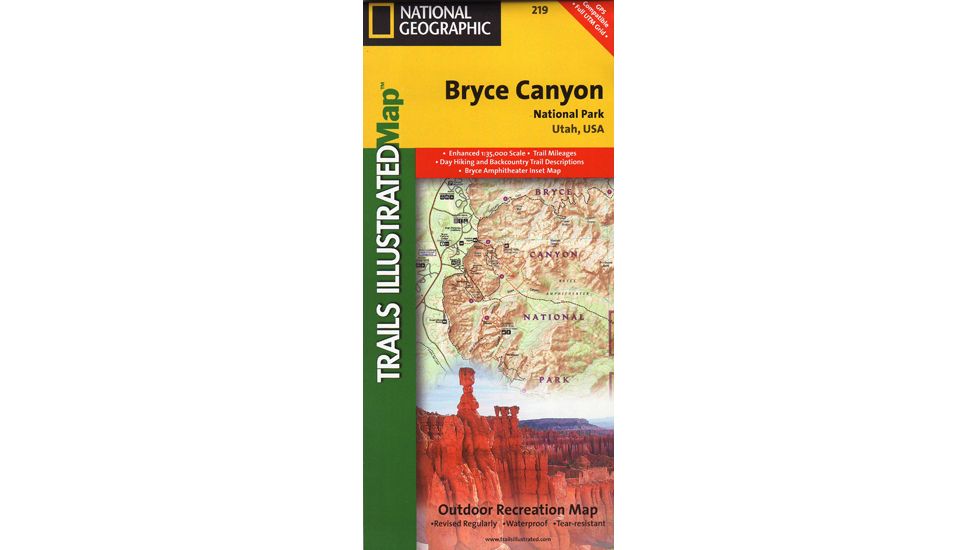National Geographic Trails Illustrated Maps, Bryce Canyon Nat Park #219, Utah, 219