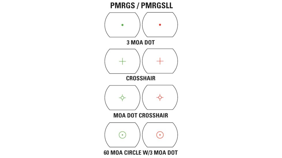 BSA Optics 1x Multi Reticle Reflex Rifle Dot Sight w/ Red &amp; Green Reticle, Matte Black