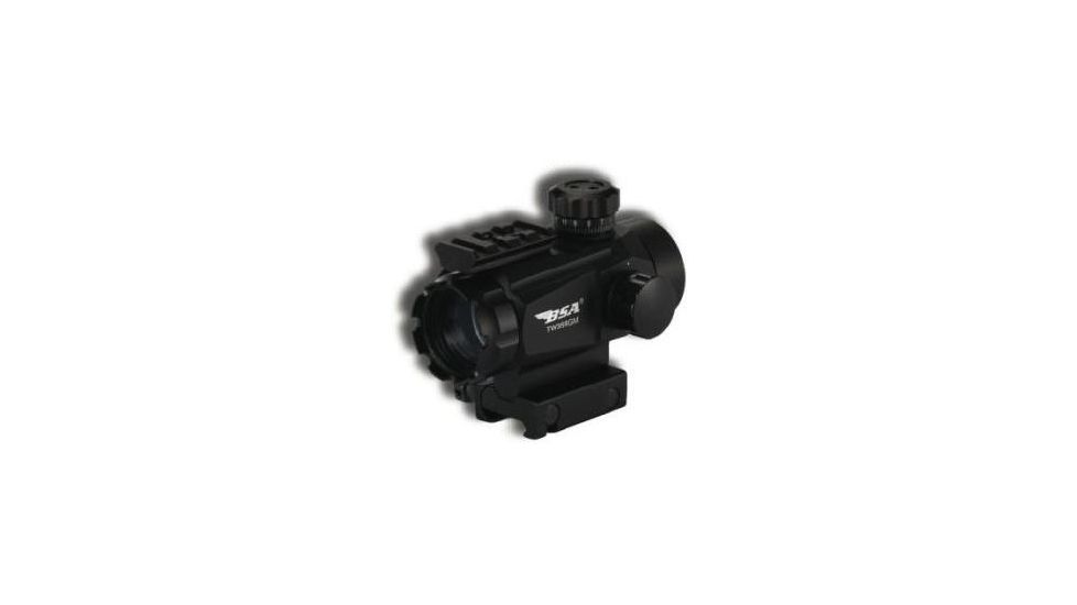 BSA Optics 35mm Tactical Weapon Red &amp; Green Dot, 5 MOA Dot w/ Multi-Reticle, Black, 35mm TW35RGMCP