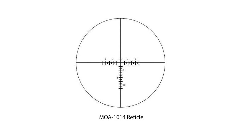 BSA Optics Defiant4 4-16x40mm Rifle Scope, 1in Tube, MOA-1014 Reticle, Matte, Black, T4-16X40
