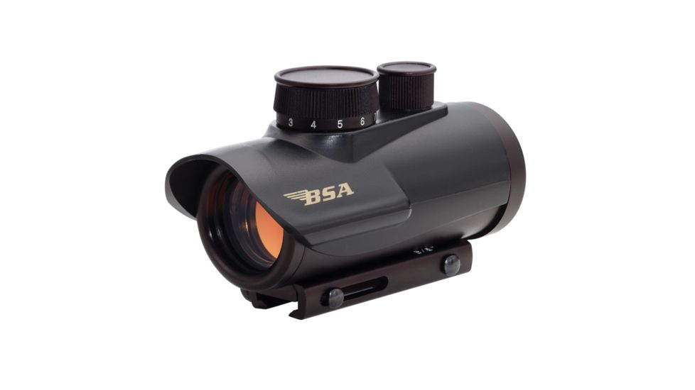 BSA Optics Huntsman 1x30 Red Dot Sight, 5 MOA, Matte Black - Box Pack, RD30B