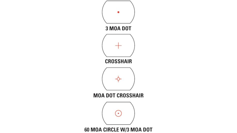 BSA Optics Panoramic Red Dot Reflex Sight, Matte Black w/ Red Reticle PMRS