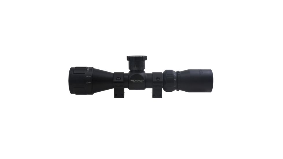 BSA Optics Sweet 22 2-7x32 AO Compact Rifle Scope, .22 LR, 2 Dovetail Rings, Black, 22-27X32AOCWRTB