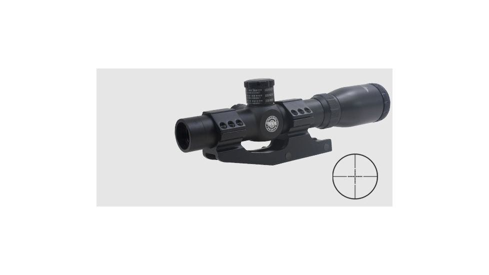 BSA Optics Tactical Weapon 1-4x Rifle Scope, Mil-Dot Reticle, .223/.308 Turrets, Black TW-14X24W1PMTB