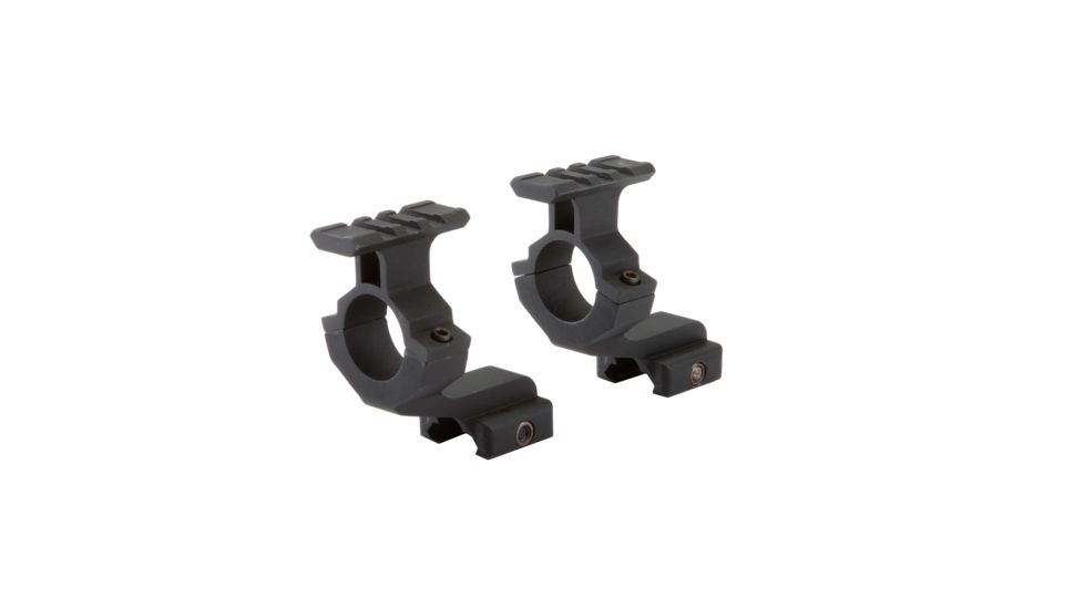 BSA Optics Tactical Weapon 2 Piece 1in Rail Mount w/ Upper Rail Mounts, Black TWAR2PRM