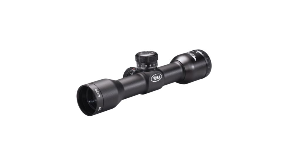 BSA Optics Tactical Weapon Series 4 X30 Rifle Scope w/ Rings, AR &amp; SKS Mount, Matte TW4X30