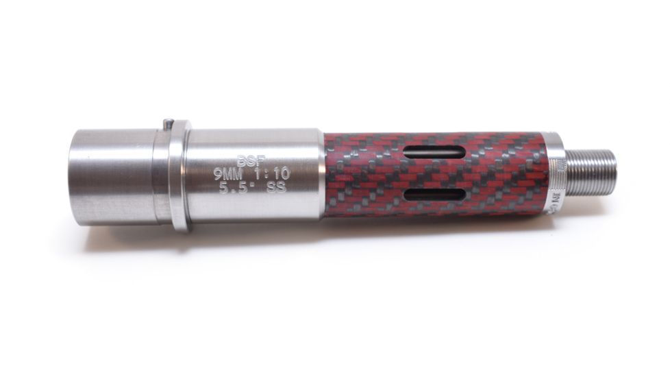 BSF Barrels 5.5 inch AR-15 9mm Rifle Barrel w/1-10 Twist Rate, Red/Black, R9155MM001