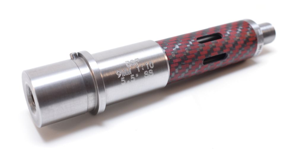 BSF Barrels 5.5 inch AR-15 9mm Rifle Barrel w/1-10 Twist Rate, Red/Black, R9155MM001