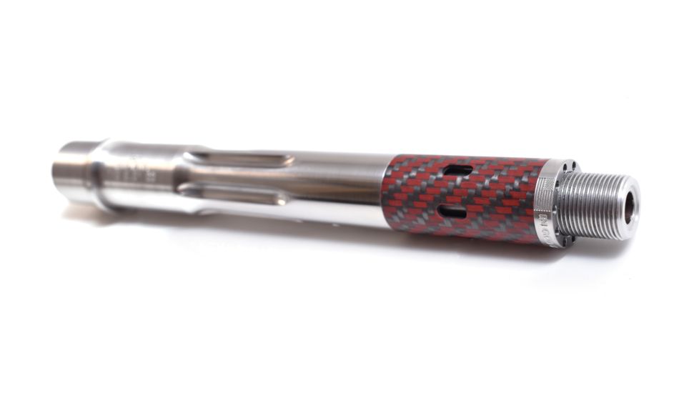 BSF Barrels 8.5 inch AR-15 300 Blackout Pistol Gas Barrel w/1-8 Twist Rate, Fluted, Red/Black, FRP158B007