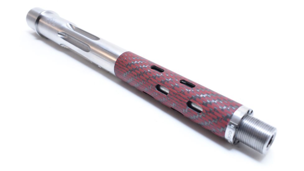 BSF Barrels Threaded Fluted AR Barrel, AR-15, .300 AAC Blackout, 10 in, Pistol Length, 1-7 Twist, 5/8x24 Thread, .875 OD, Red, FRP1510B0017