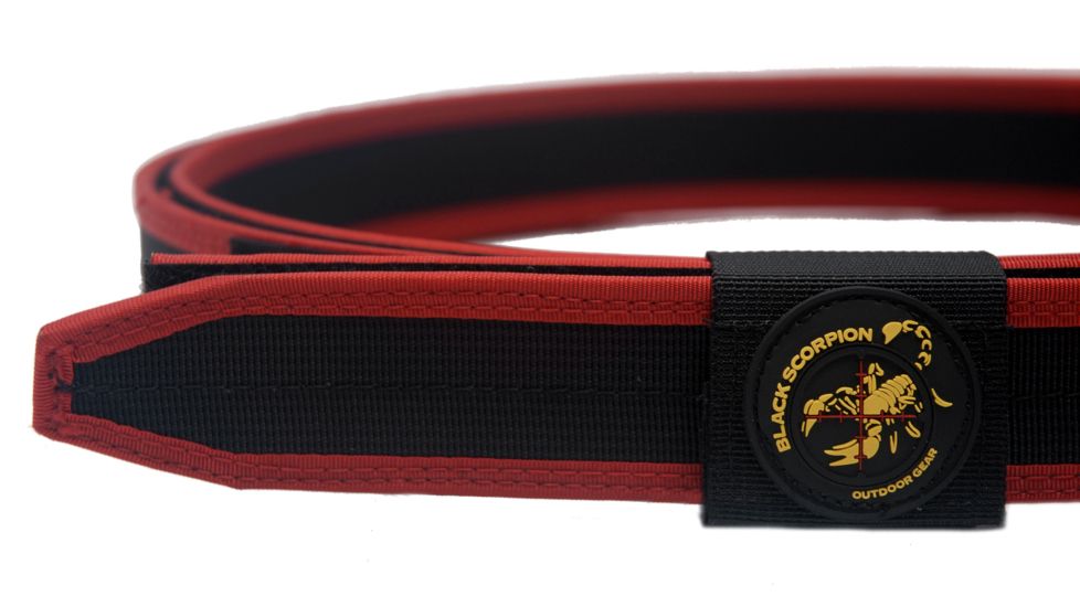 Black Scorpion Outdoor Gear IPSC and USPSA Pro Champion Shooting Belt,Red,Small BT01-1111-SRED