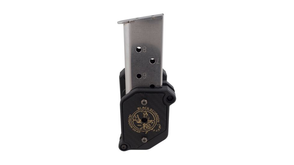 Black Scorpion Outdoor Gear IPSC / USPSA Black Scorpion Grand Master Pistol Magazine Pouch / Belt Combo, Black, Small, CO04-4444-01GMSBK