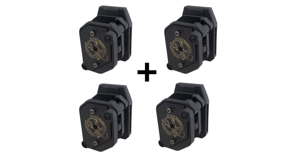 Black Scorpion Outdoor Gear IPSC / USPSA Black Scorpion Storm I Pistol Magazine Pouches , 4 Pouches, Smart Purchase, Black, Standard, CO01-1111-MPBK