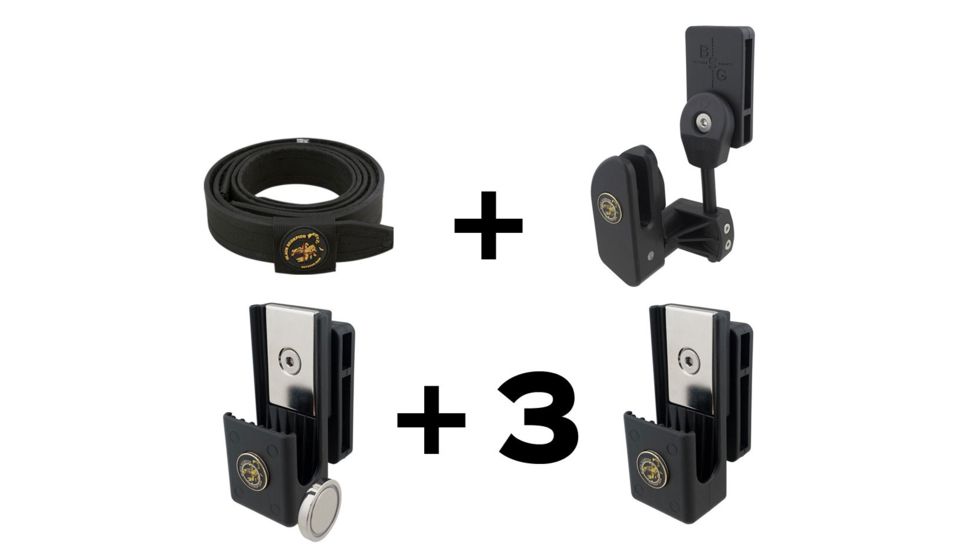 Black Scorpion Outdoor Gear USPSA Super Squad Holster / Shooting Belt Combo, 2011, Black, Medium, CO08-MP04H052011-BTMBK