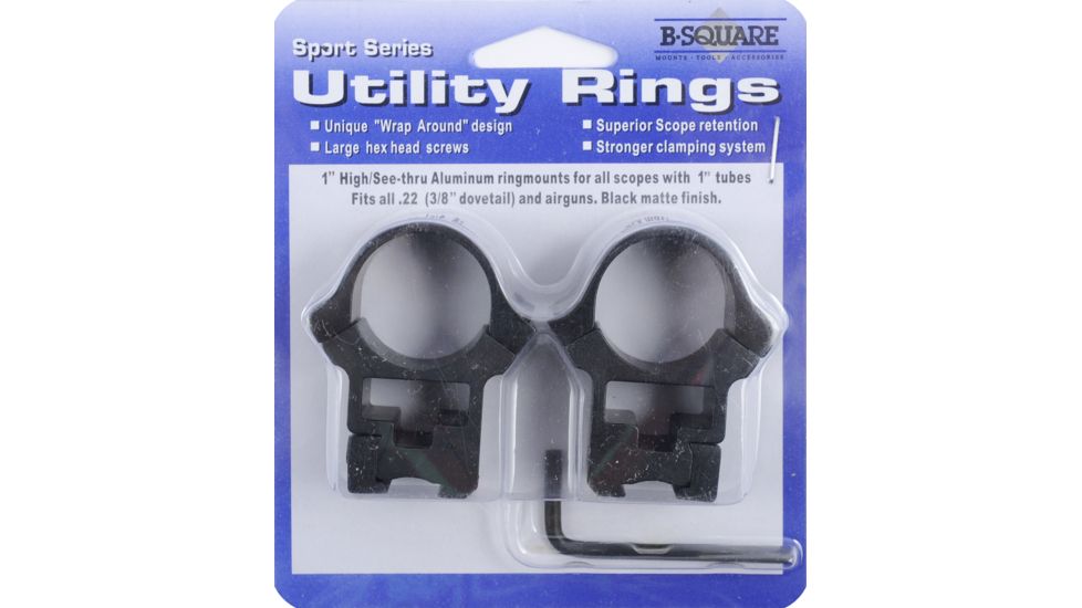 B-Square Sports Utility Weaver Aluminum Rings, High, Black 1008659