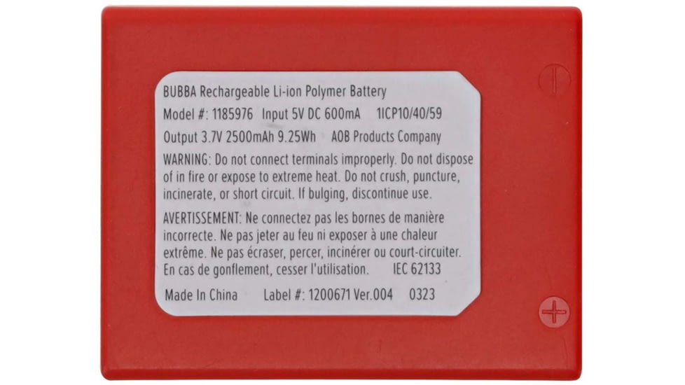 Bubba Blade Smart Fish Scale Rechargeable Battery, Red, 1185976