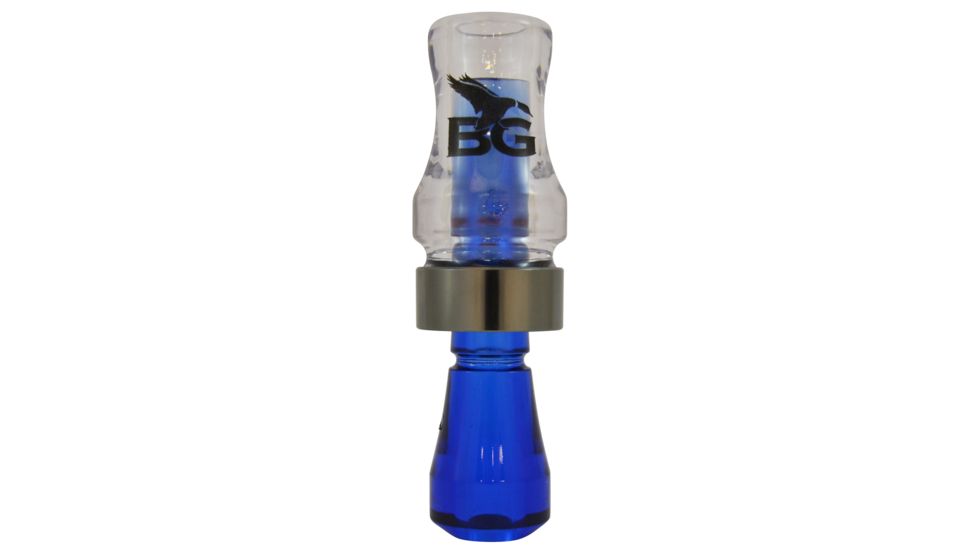 Buck Gardner Double Cross Short Barrel Double Reed, Polycarbonate, Clear/Blue Translucent DN3PC-C/BLU