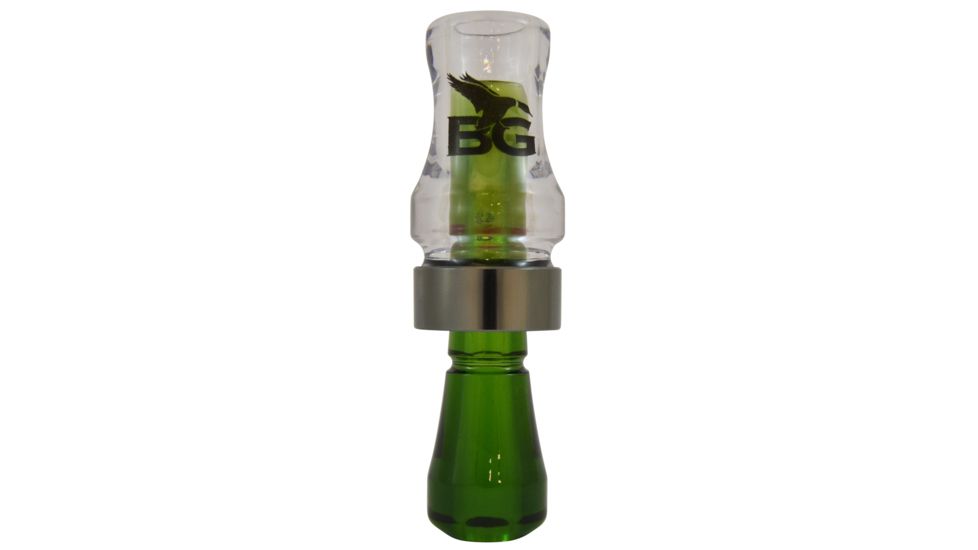 Buck Gardner Double Cross Short Barrel Double Reed, Polycarbonate, Clear/Camo Green DN3PC-C/CG