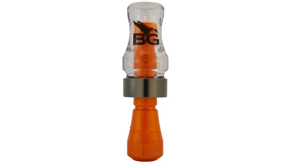 Buck Gardner Double Cross Short Barrel Double Reed, Polycarbonate, Clear/Orange Pearl DN3PC-C/OP